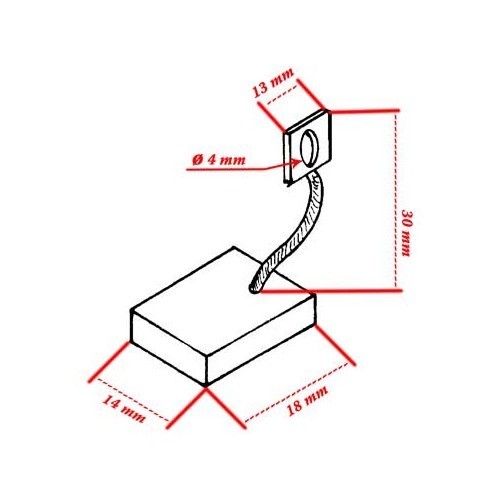 Dynamo carbons 6 Volt small model - set of 2 - VC35204