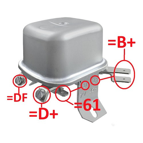 Dynamo regulator 6V / 45A BBT for VOLKSWAGEN Beetle and Combi - VC35709