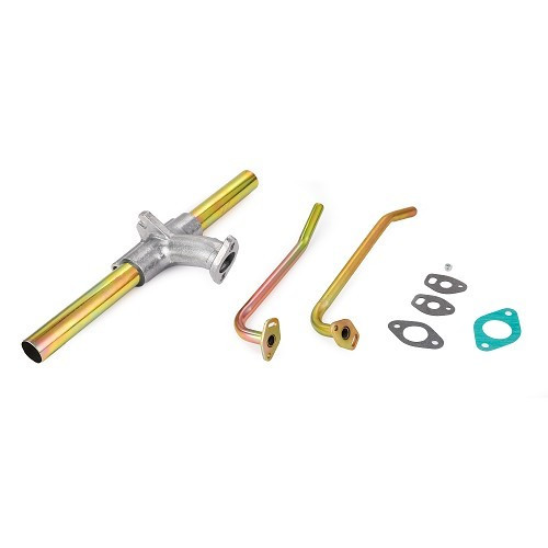  Tubo de entrada duplo Hi Flow para carburador 34 PICT em motores Volkswagen Beetle e Combi tipo 1  - VC40400 