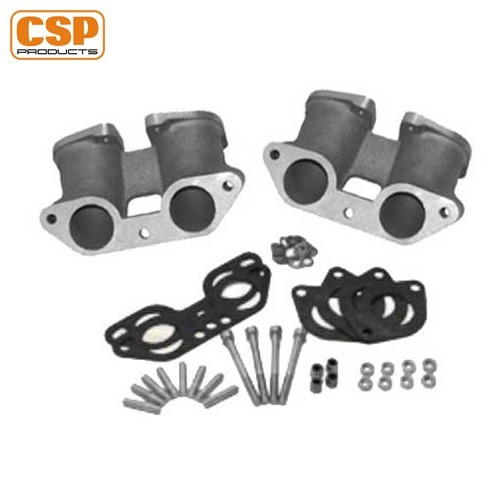  Pipes d'admission CSP pour carburateurs IDF 44 mm sur Type 4 avec 3 trous - par 2 - VC40443 