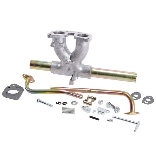  Aluminium toevoerleiding voor 1 centrale carburateur IDF / DRLA op motor type 1 - VC40600 