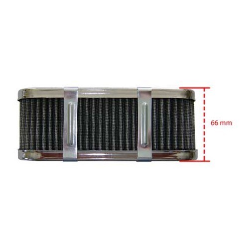 Standard rectangular air filter, 66 mm high, for Weber IDF carburettor - VC42800