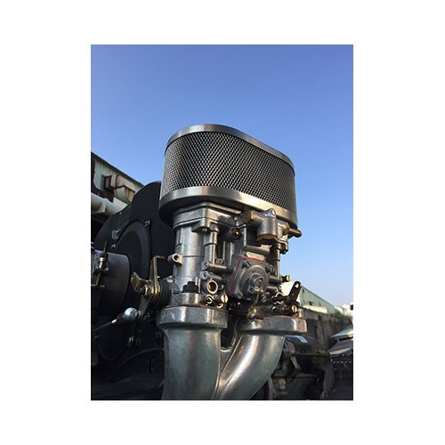 Filtre à air ovale Vintage Speed INOX pour carburateur Weber IDF / Dellorto / HPMX - VC42809