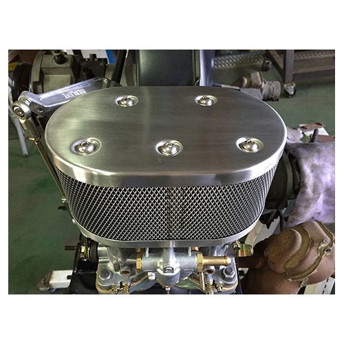 Filtro de aire ovalado Vintage Speed inoxidable para carburador Weber IDF / Dellorto / HPMX - VC42809