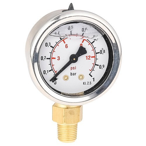 Sytec fuel pressure gauge - 0-15 psi