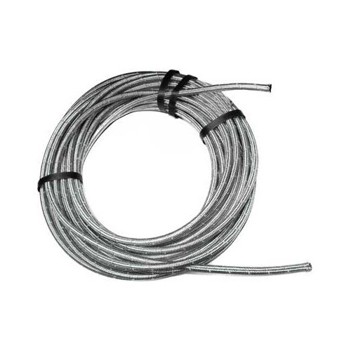 8mm metal braided petrol hose - per linear metre - VC45500