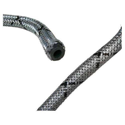 8mm metal braided petrol hose - per linear metre - VC45500