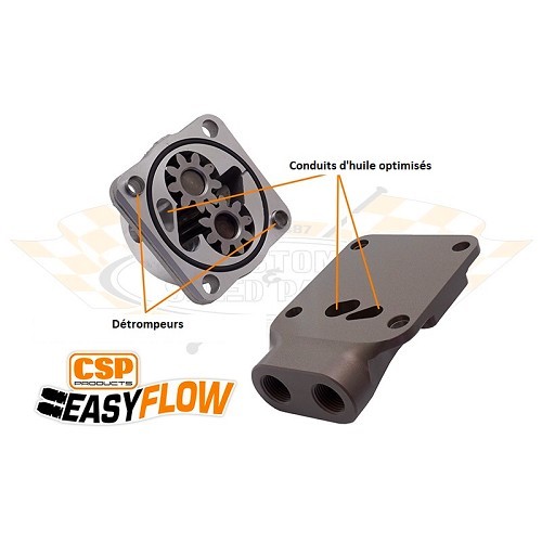 CSP "EasyFlow 26mm" High-Flow Ölpumpe Einlass / Auslass für T1 Motor -&gt;71 mit AAC 3 Nieten - VC50206
