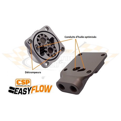 CSP "EasyFlow 26mm" heavy duty oliepomp inlaat / uitlaat voor T1 ->71 motor met AAC 3 Klinknagels - VC50206