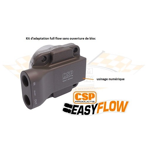 CSP "EasyFlow 26mm" high flow oil pump intake/outlet for T1 72 -> engine with AAC 4 Rivets - VC50208