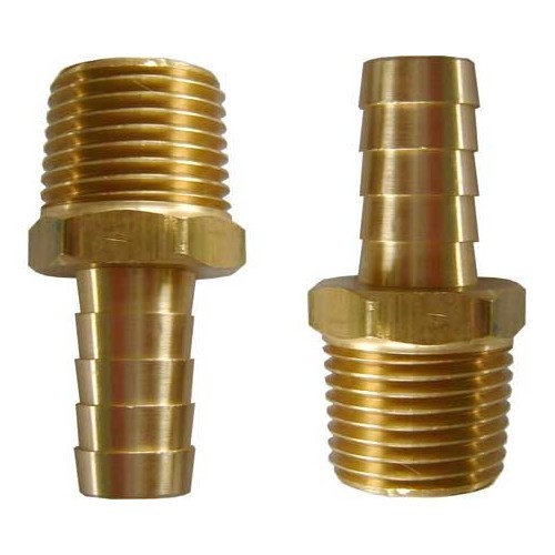 Straight 12 mm hose barb fittings with 1/2" thread - 2 pieces