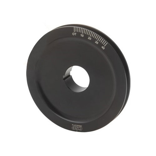 Black aluminium CSP crankshaft pulley, small diameter for Type 1 engine