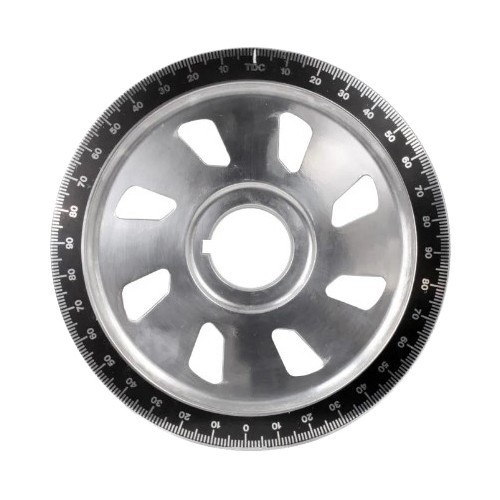 Aluminium SSP crankshaft pulley with black background graduation for Volkswagen Type 1 engine - VC60033