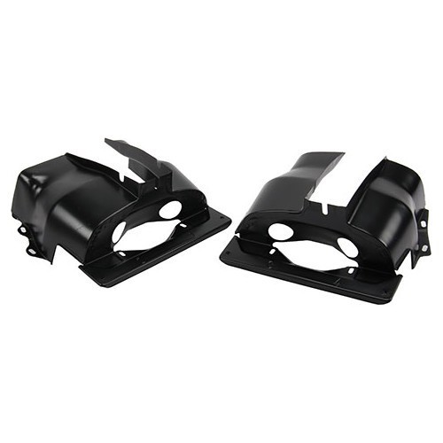 Black cylinder covers for engine type 1 double inlet - 2 pieces