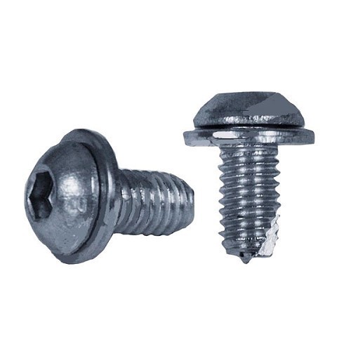  Tornillos BTR + arandelas Inox para fijar las chapas del motor de Escarabajo y Furgoneta (50) - VC60605 