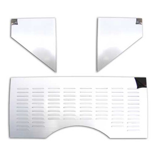 Polished stainless steel engine compartment covers for Volkswagen Beetle - 3 pieces - VC62000