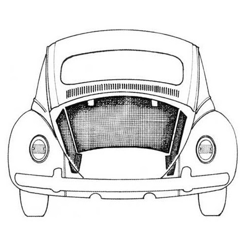  3 Paneles acústicos para compartimiento motor de Escarabajo - VC63100 