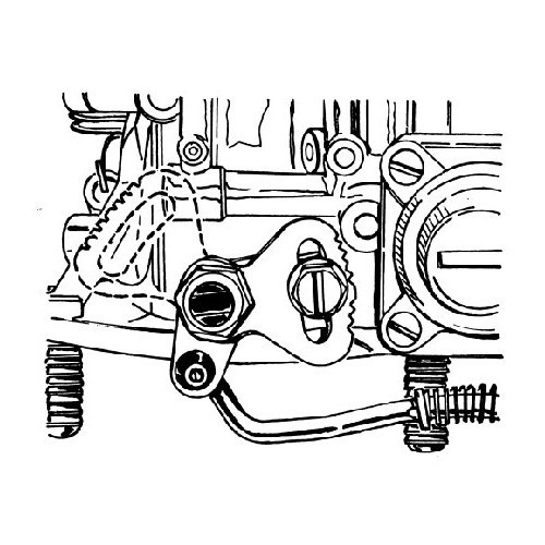 Return pump lever for Solex 31/34 PICT carburetor with alternator - VC70530