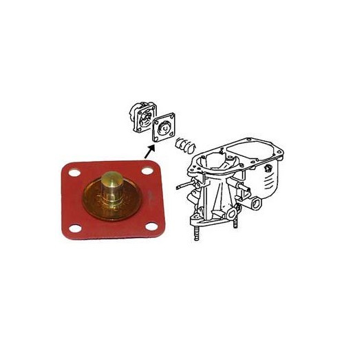  Membrana de la bomba de retorno para carburador Solex 28/30/31/34 Pict, para Volkswagen Beetle y Combi  - VC70780 