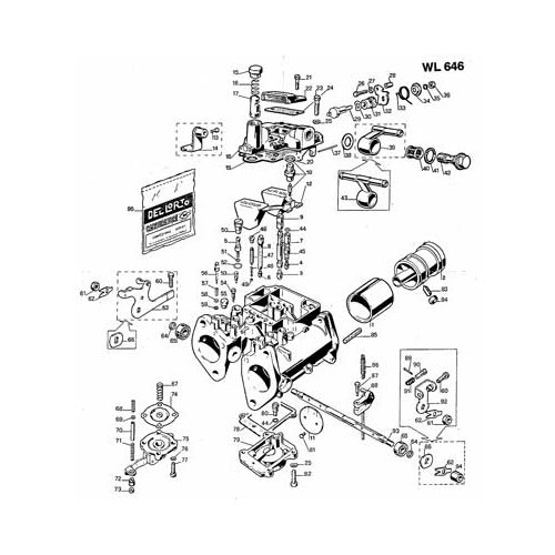 Kit di rinnovo per 2 carburatori Dellorto 40 - VC72700