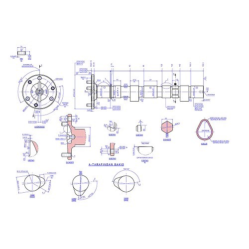 Albero a camme tipo OKRASA per motore 25 e 30 cv + 356 Pre-A - VD20022