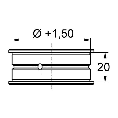 Crankshaft bearings Type 1 ribs repair: 1.5 / 0.25 - VD40239