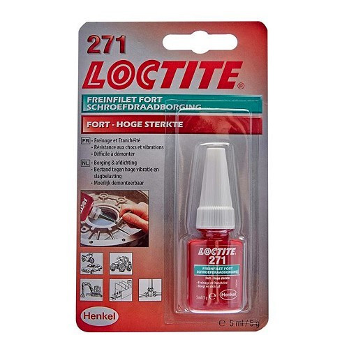  LOCTITE 271 Fixador de roscas para trabalhos pesados - frasco - 5ml - VD71205 