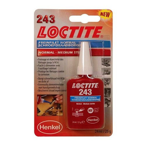  Fijador de roscas normal LOCTITE 243 - frasco - 24ml - VD71206 