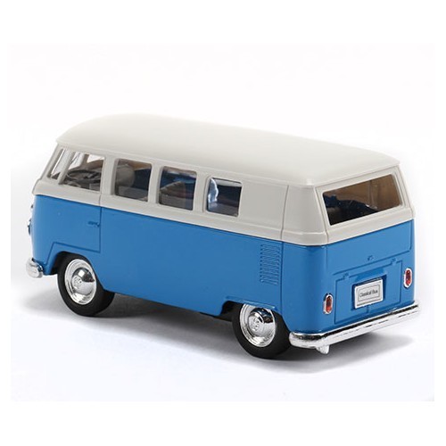 Miniature blue Split Screen Camper metal friction car - VF60002