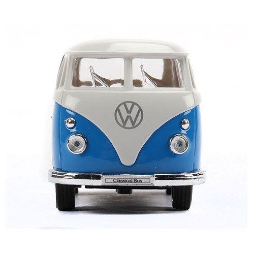 Miniature blue Split Screen Camper metal friction car - VF60002