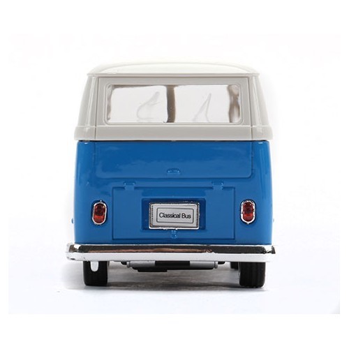 Miniature blue Split Screen Camper metal friction car - VF60002