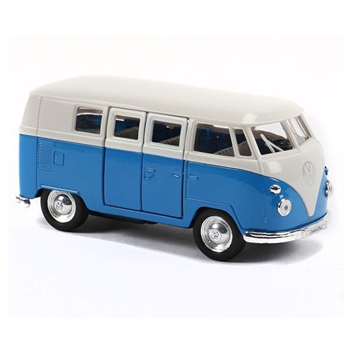  Miniature blue Split Screen Camper metal friction car - VF60002 