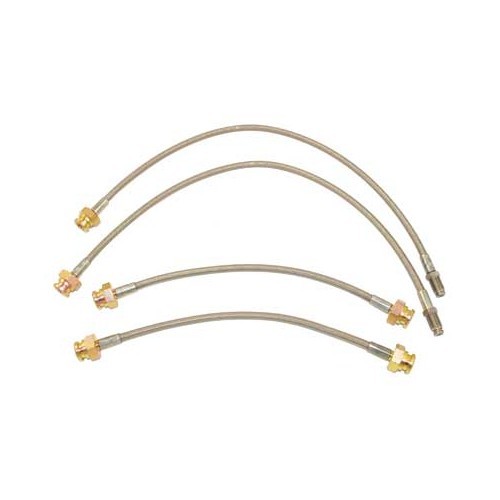  Flexibles de frein Aviation GOODRIDGE pour Volkswagen Coccinelle 50 ->64 - 4 pièces - VH24806 