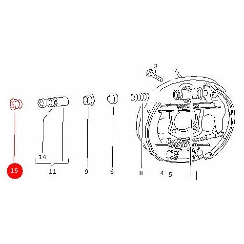 Tappo di protezione su cilindro freno 22,2 / 23,8 mm - VH25422