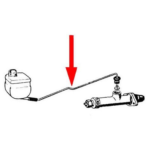 Brake pipe between reservoir and master cylinder for Volkswagen Beetle ->67 - VH26400