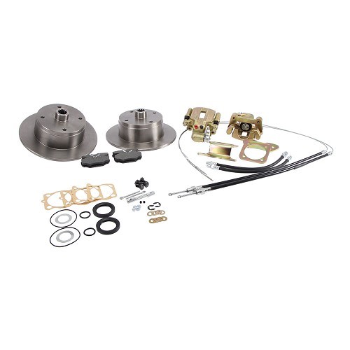  Kit de travões de disco traseiros EMPI Luxe 4 x 130 para Volkswagen Carocha 68-> - VH28400K 