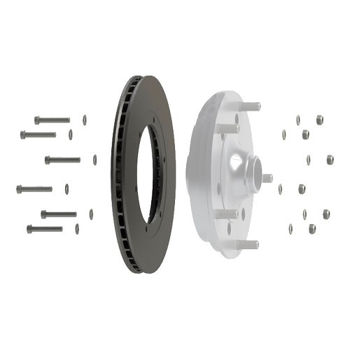 Ventilated front brake disc CSP drilling 5 x 205 for Volkswagen Beetle 66-> - VH28509