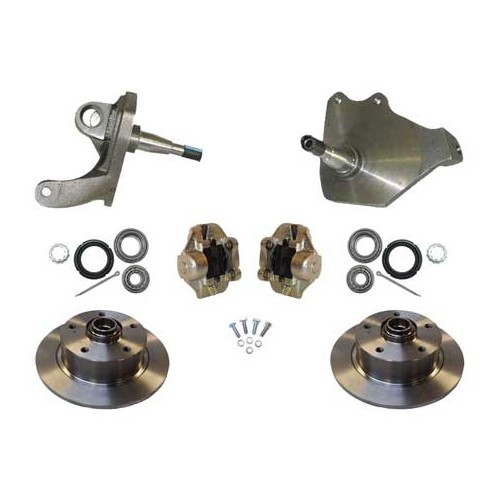  Kit freno anteriore a dischi 5 x 130 + fusi decalee per Volkswagen Cox e Karmann 68-> - VH28710K 