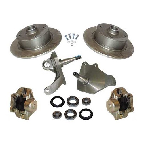  Kit freno a dischi anteriore 4 x 100 + fusi decalee per Volkswagen Cox 68-> - VH28720K 