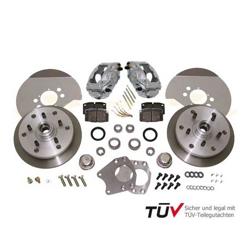  CSP front disc brake kit, 5 x 130, on CBoffset stub-axles for Volkswagen Beetle& Karmann ->65 - VH29002K 