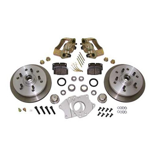  CSP front ventilated disc brake kit, 5 x 130, on CB offset stub-axles for Volkswagen Beetle & Karmann ->65 - VH29005K 