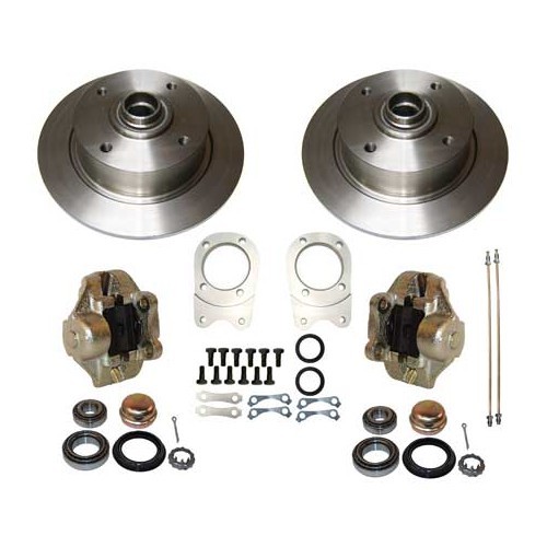  Kit frein avant à disques 5 x 130 Q+ platines "CSP" pour Volkswagen Coccinelle 1302 & 1303" - VH29450K 