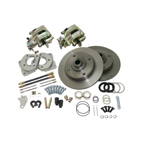  Kit freni postariori a dischi CSP perforazione Porsche 5 x 130 per Volkswagen Cox a cardani 68-> - VH29460K 