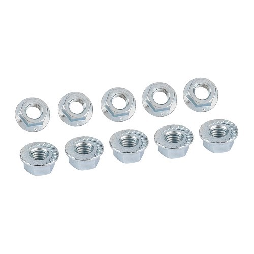 Hexagonal nuts with serrated base DIN 6923 - M10 - VI10063