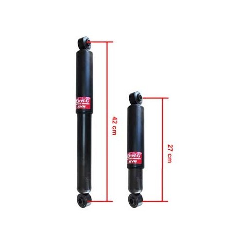  Set of 4 Excel-G KYB gas shock absorbers for Volkswagen Beetle 53 ->65 - VJ50104K 