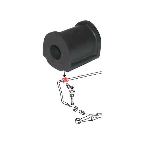  Silentblock voor stabilisatorstang aan de chassiszijde voor Kever 1302 - VJ51202U 