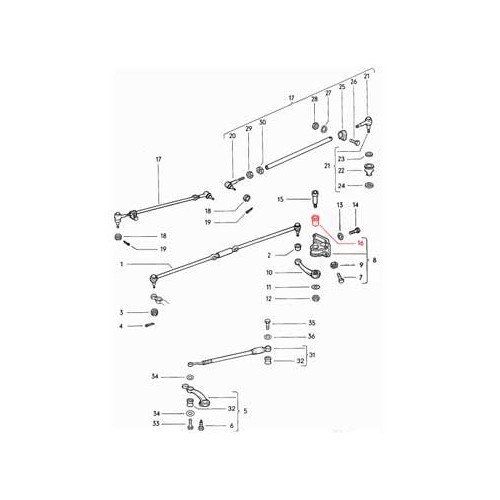 Stuurring 31 mm voor Kever 1302 / 1303 72 ->74 - VJ51309