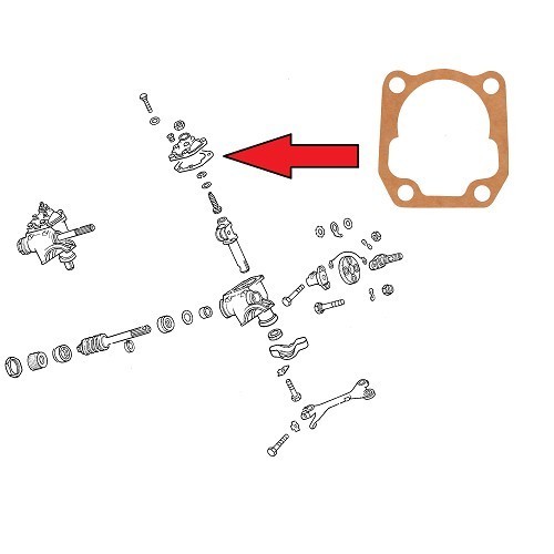  Paper gasket steering unit cover for VW Beetle & KG 62 -> - VJ51425 