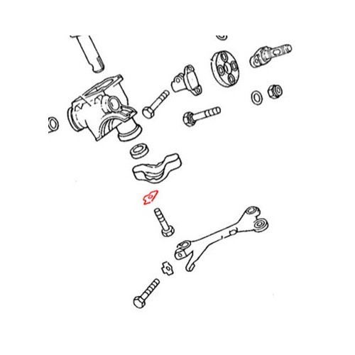 Arrêtoirs sur vis de fixation du boitier de direction pour Volkswagen Coccinelle - 2 pièces - VJ51434