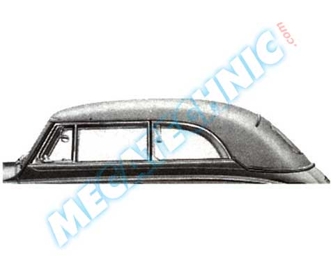 Zwarte Vinyl Soft Top voor Volkswagen Kever Cabrio 67 -&gt;72 - VK00500UN